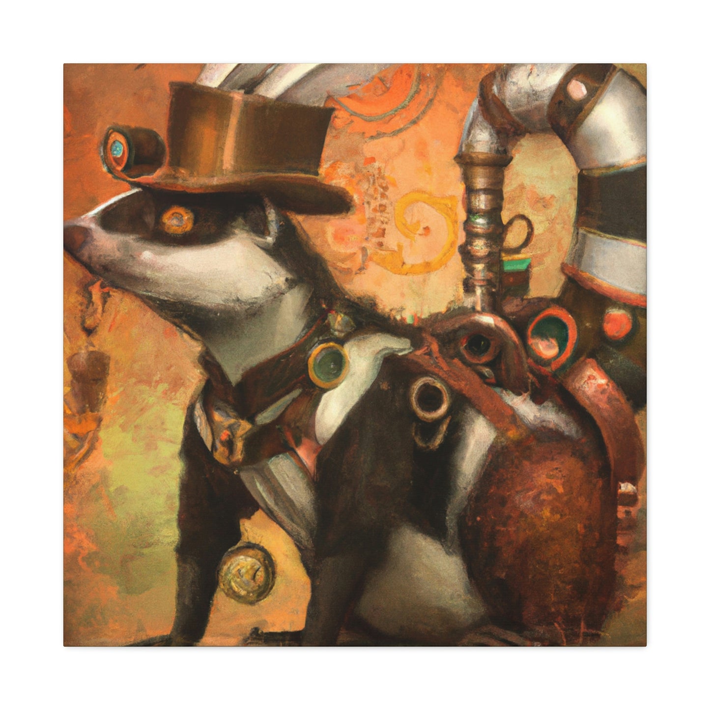 Skunk In Steam-Time - Canvas