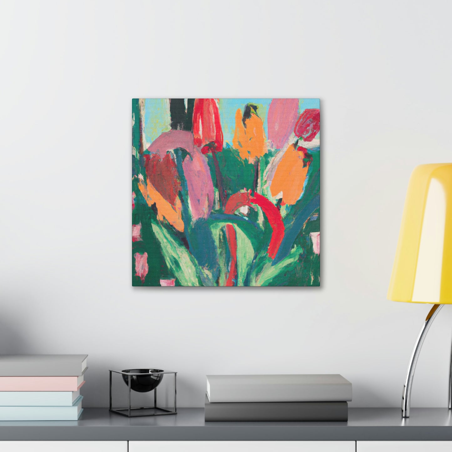 Tulip Symphony in Red - Canvas