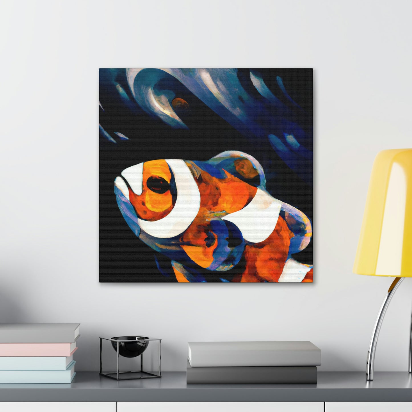 "Clownfish in Abstraction" - Canvas