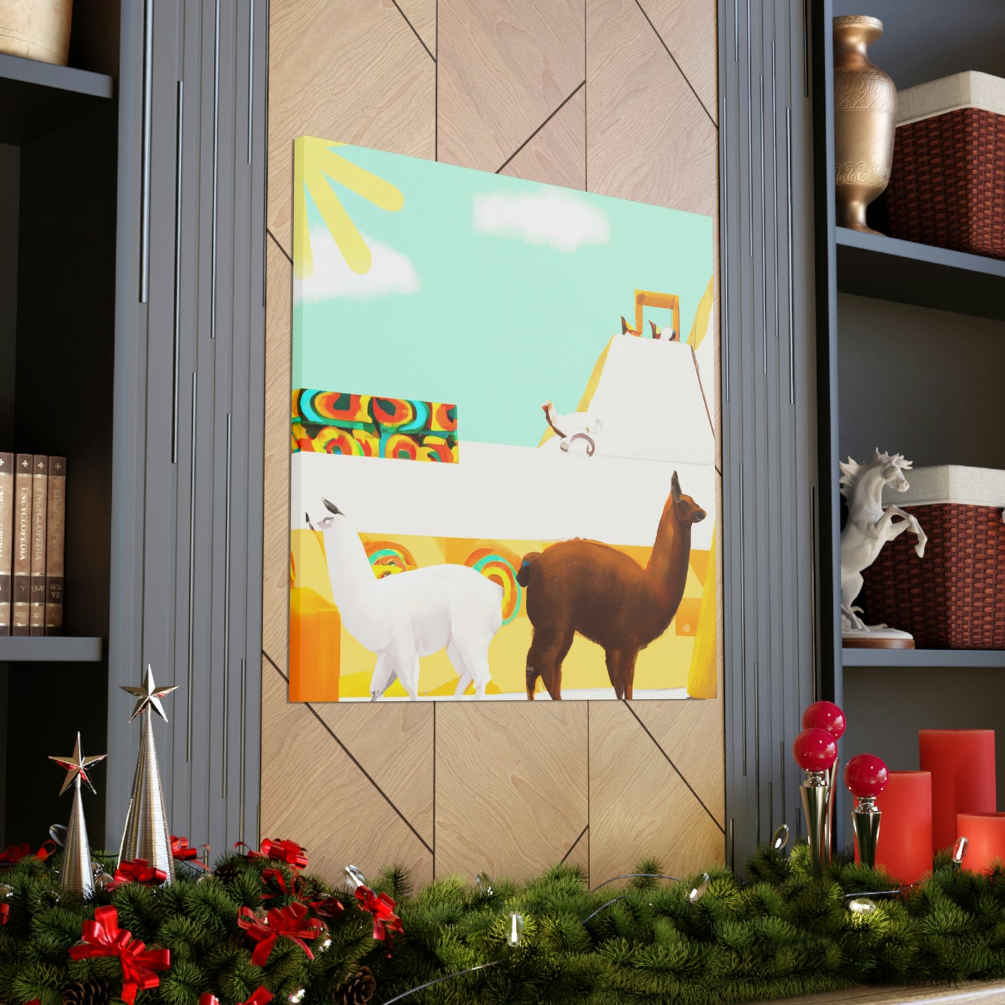 Llama in Art Deco - Canvas