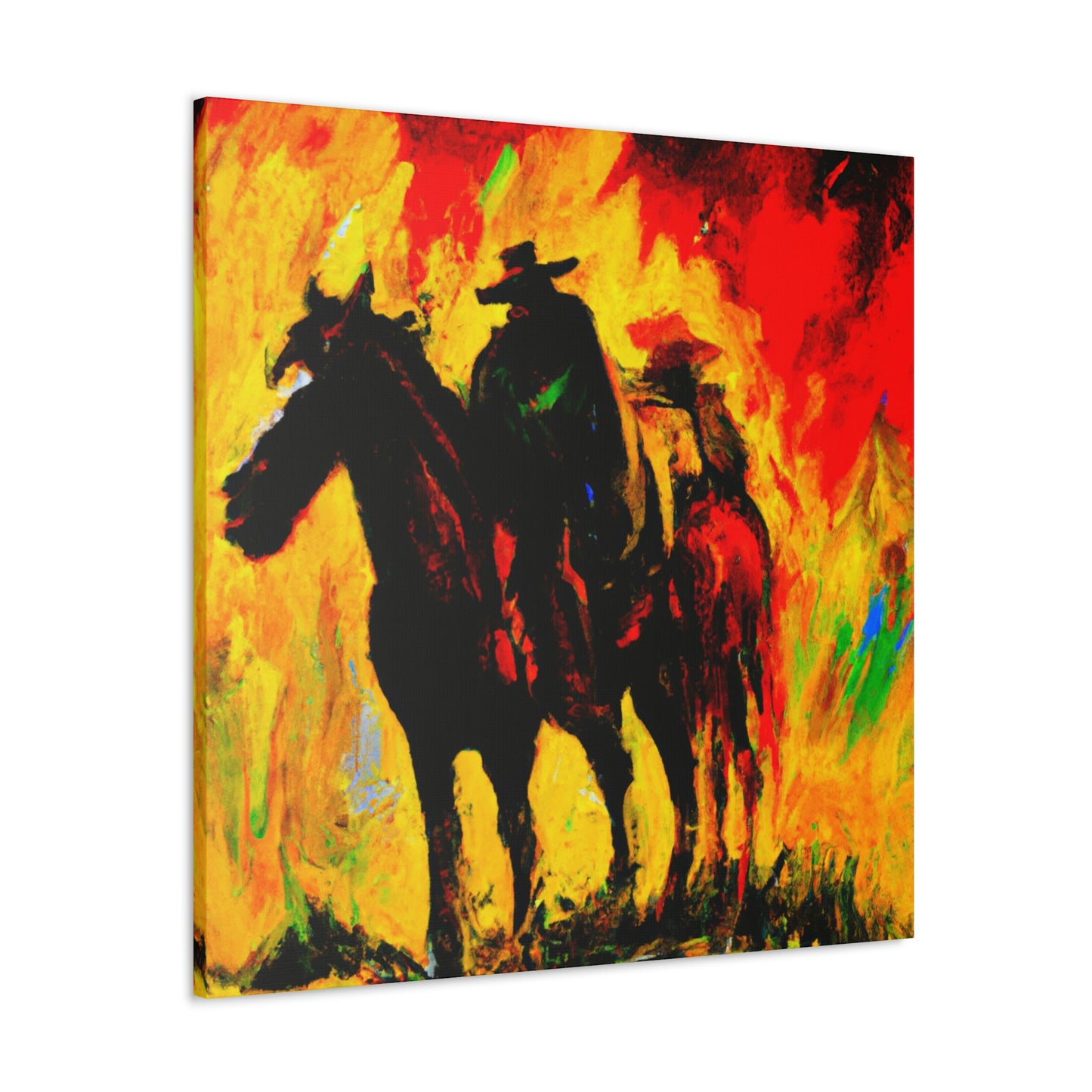 Cowboy and Steed. - Canvas