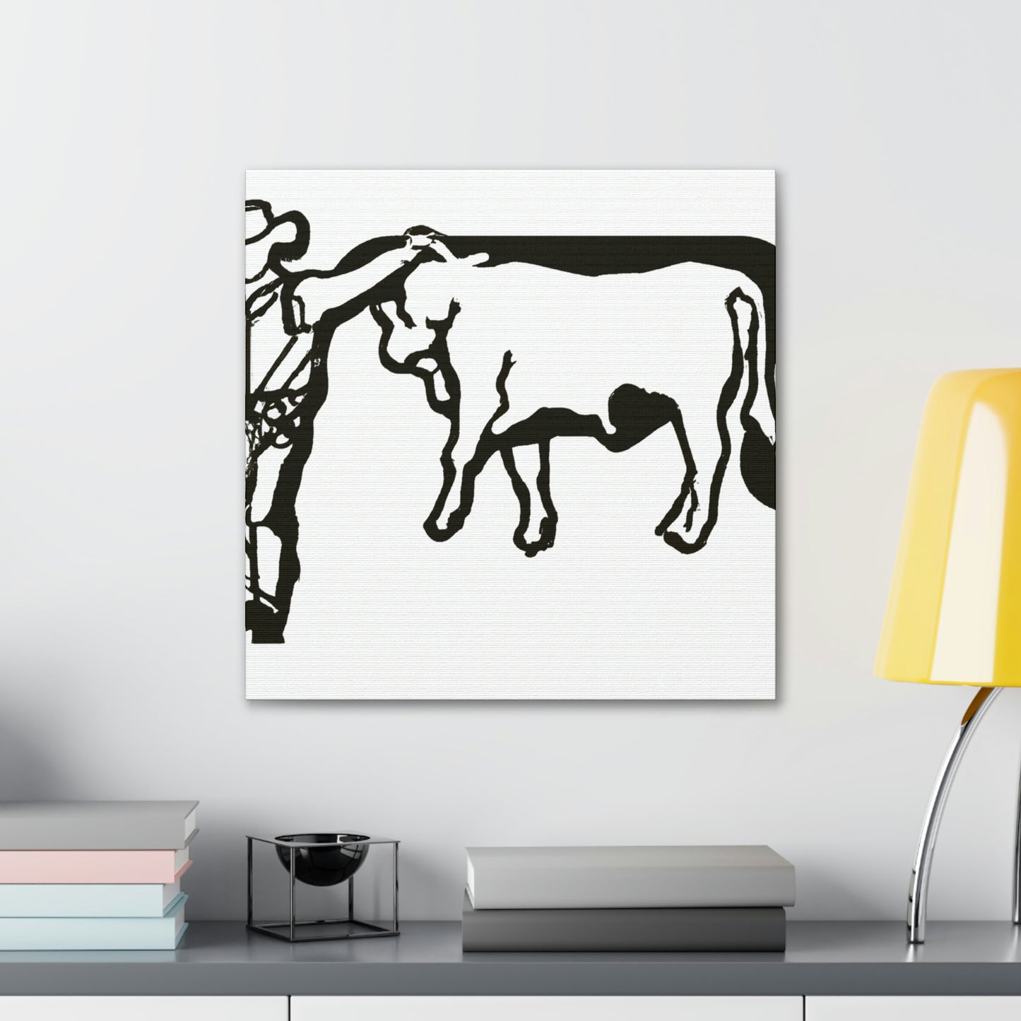 Branding Cattle Abstract - Canvas