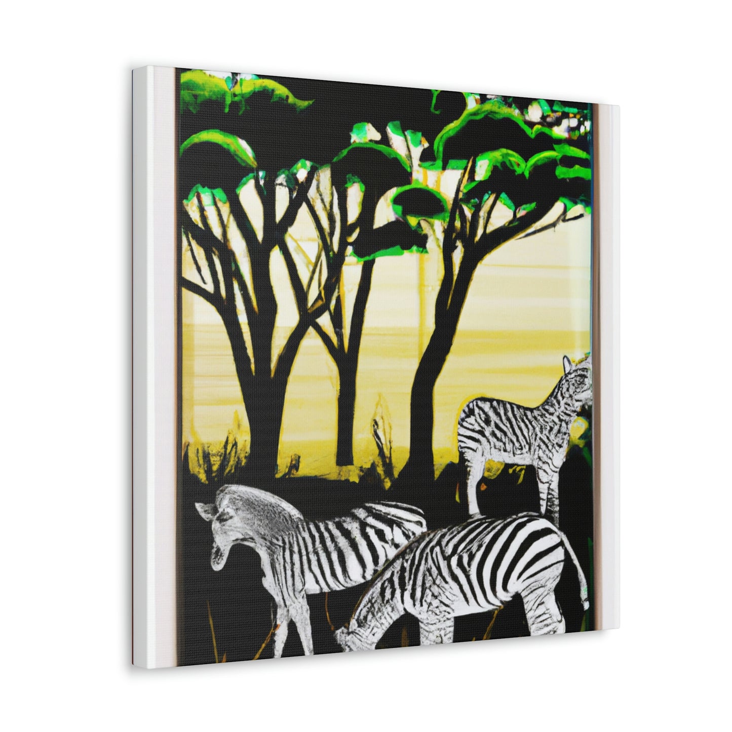 "Zebra's Midnight Jubilee" - Canvas