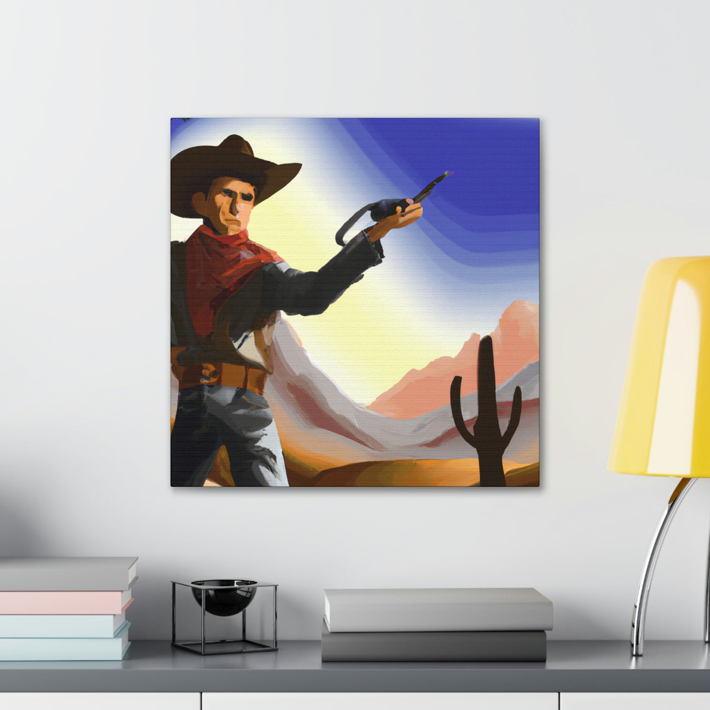 Guns Against Seascape - Canvas