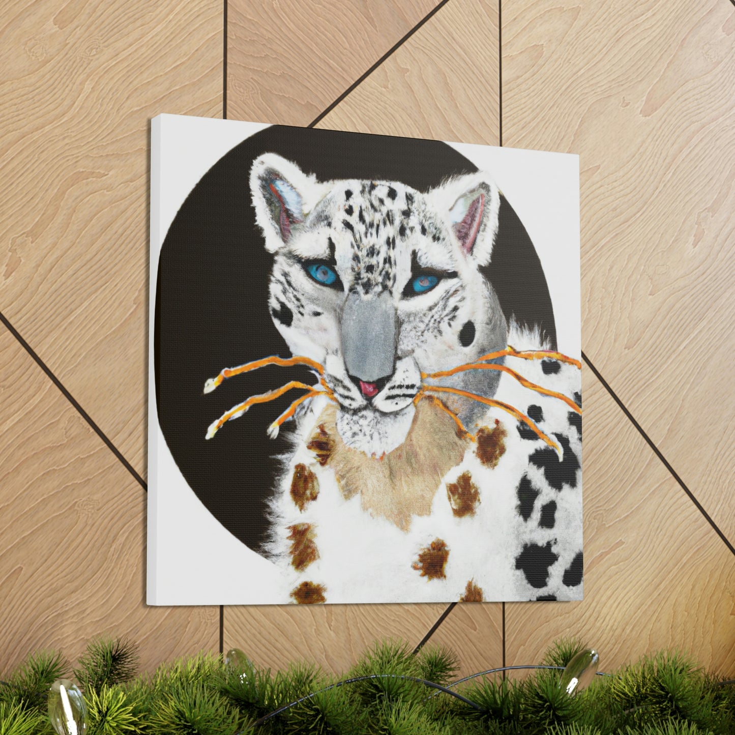 Snow Leopard Slumbering - Canvas