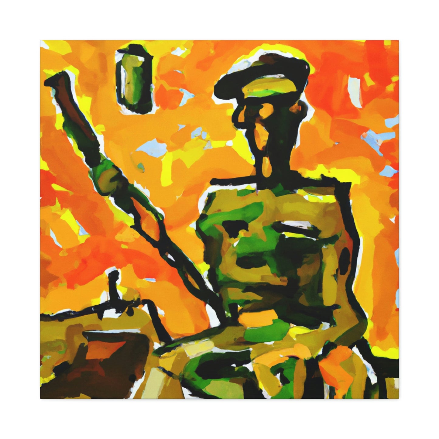 Sniper in Fauvism - Canvas