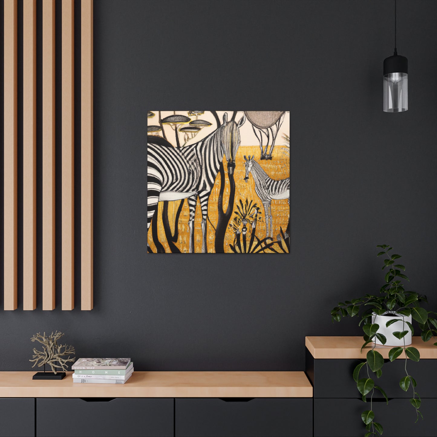 "Striped Zebra Symphony" - Canvas