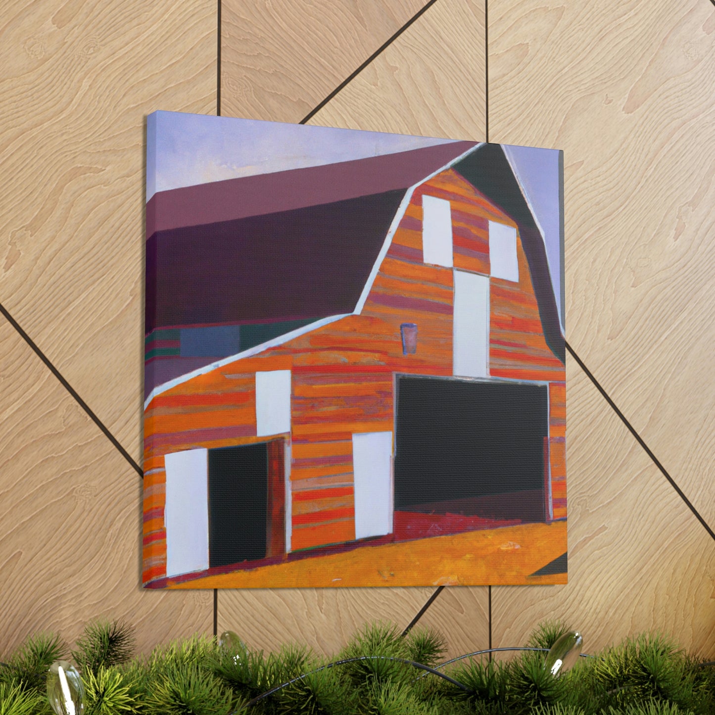 "Deco Barn Sunrise" - Canvas