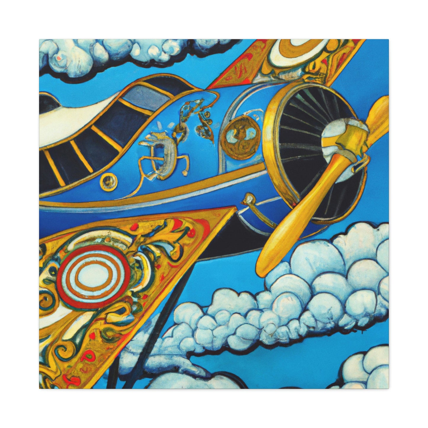 "Vintage Plane Symphony" - Canvas