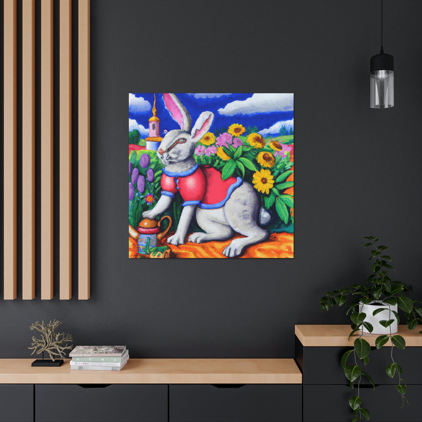 Rabbit in Baroque Style - Canvas