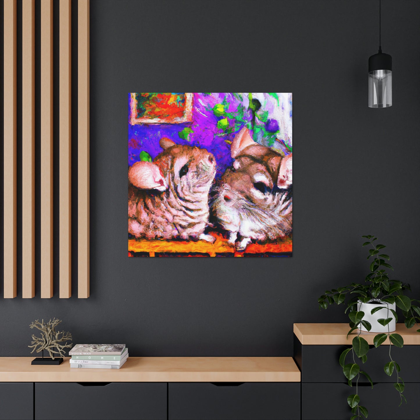 Chinchillas in Impressionism - Canvas