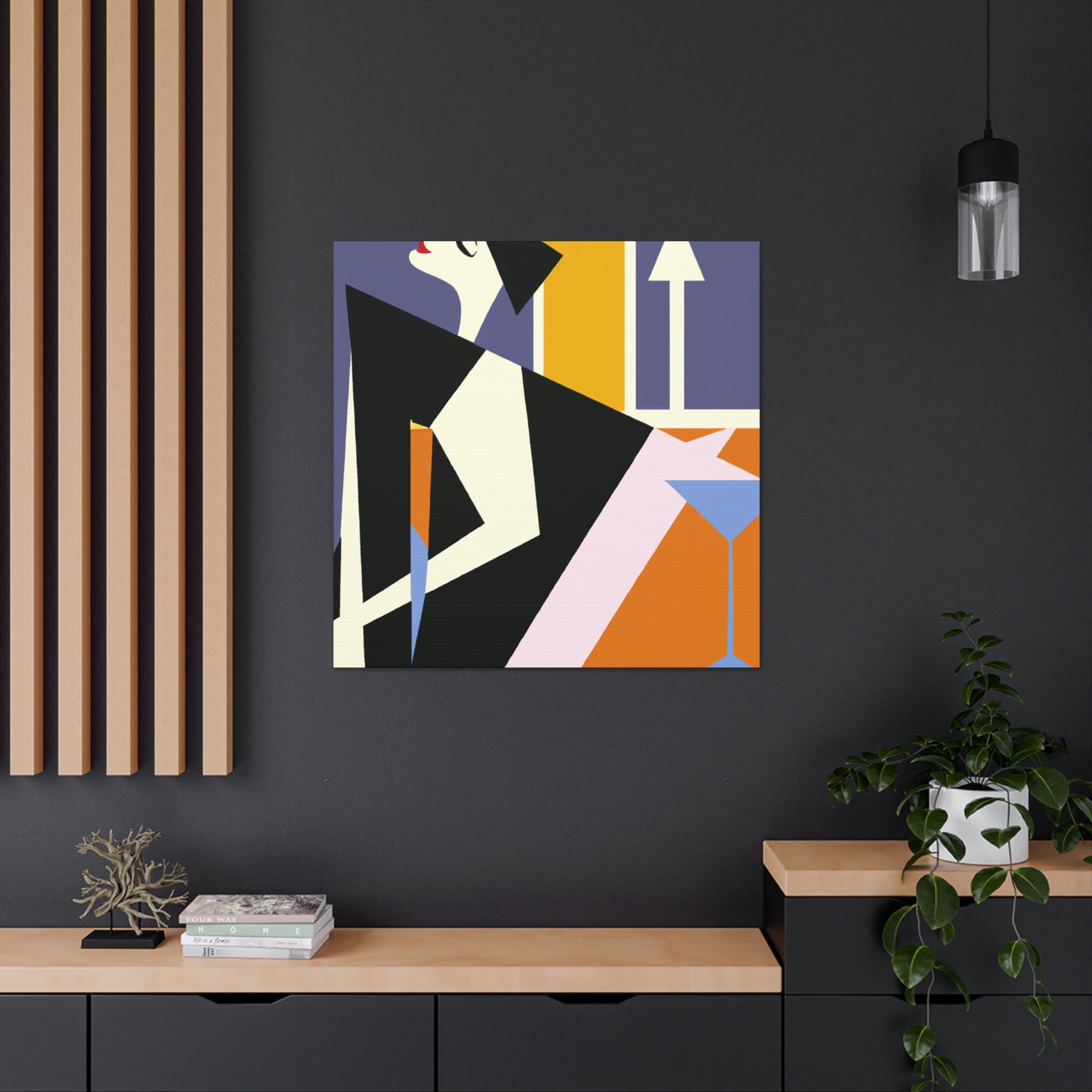 "Modernist Minimalist Glitter" - Canvas