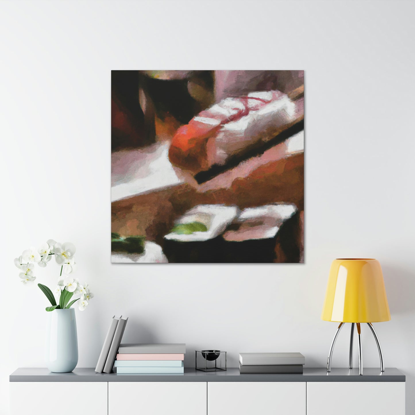 Sushi's Digital Brilliance - Canvas