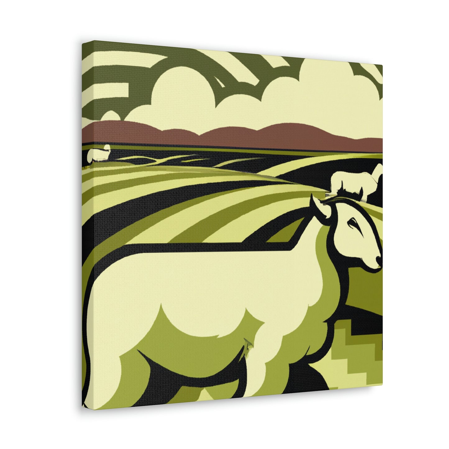 Sheep in Splendor. - Canvas