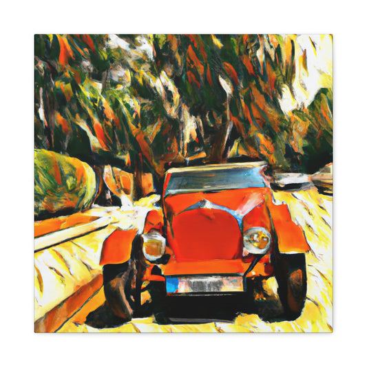 "Car in Motion Painting" - Canvas