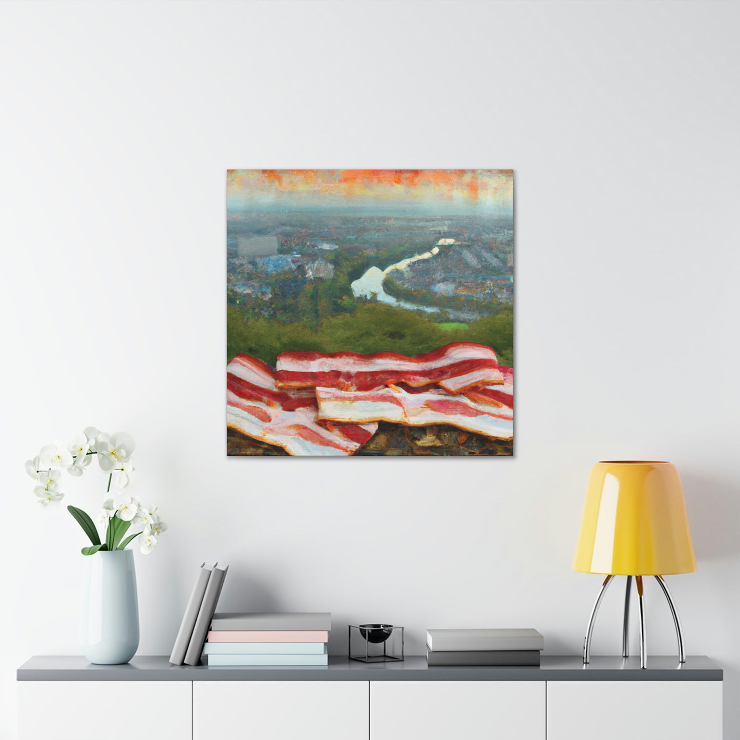 "Bacon Under Moonlight" - Canvas