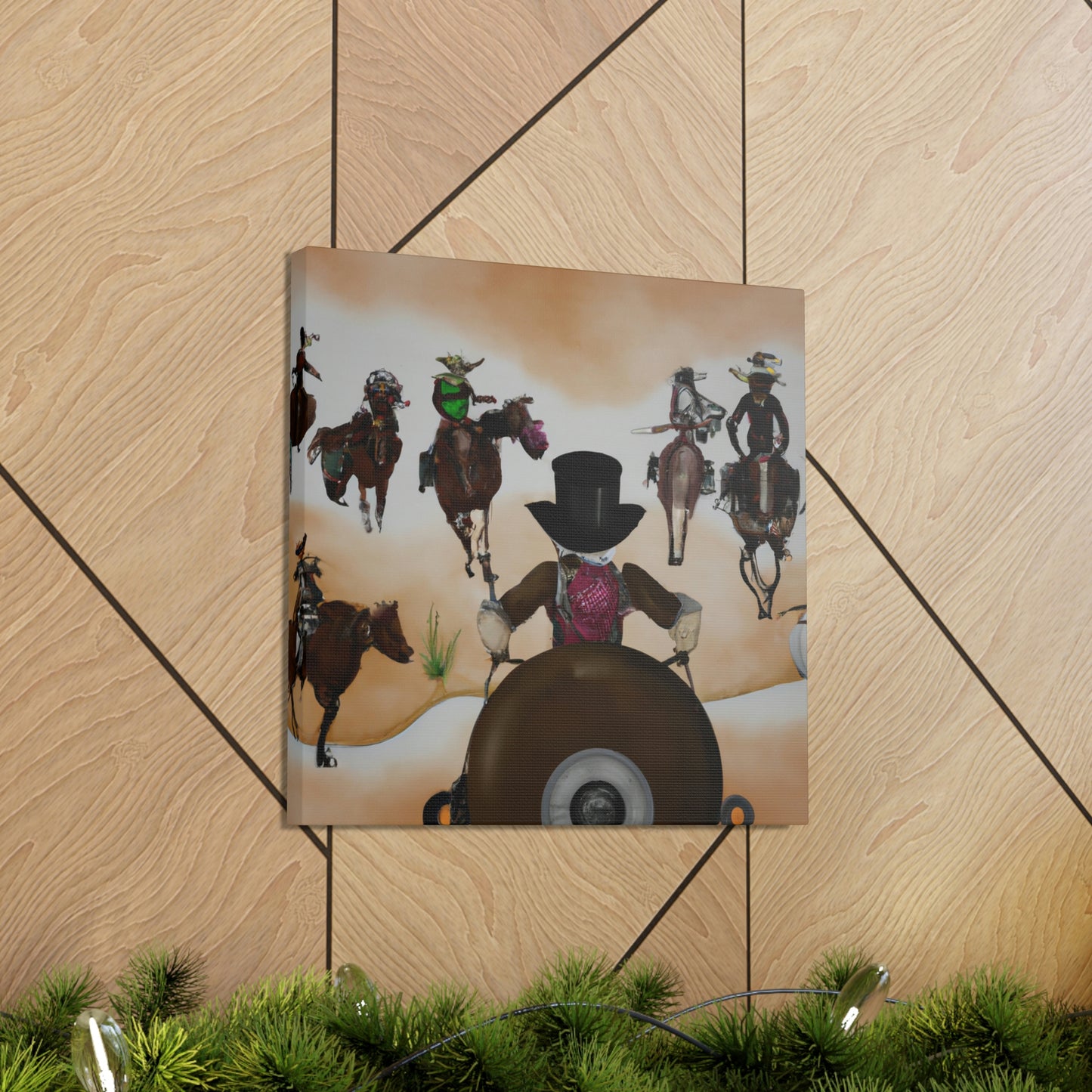 "Cattle Herding Steampunk" - Canvas