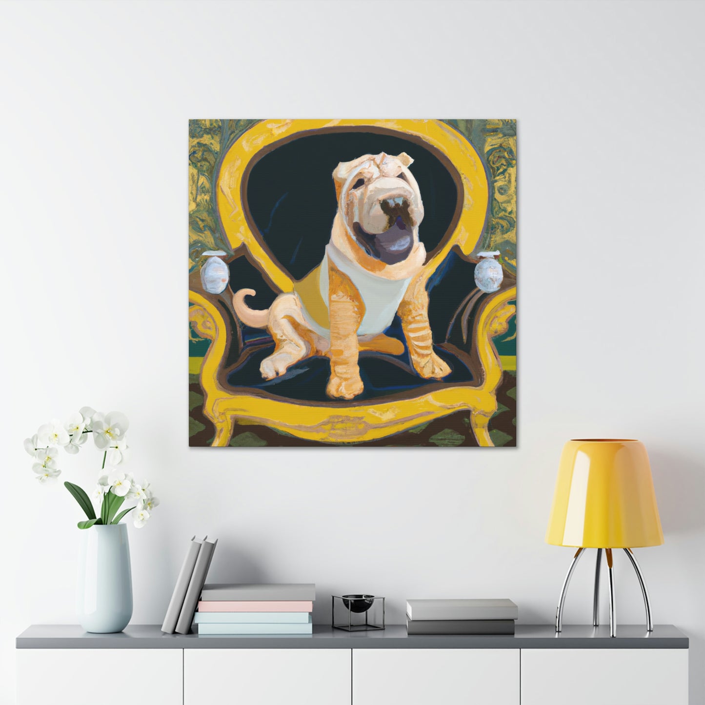 "Shining Shar Pei Splendor" - Canvas