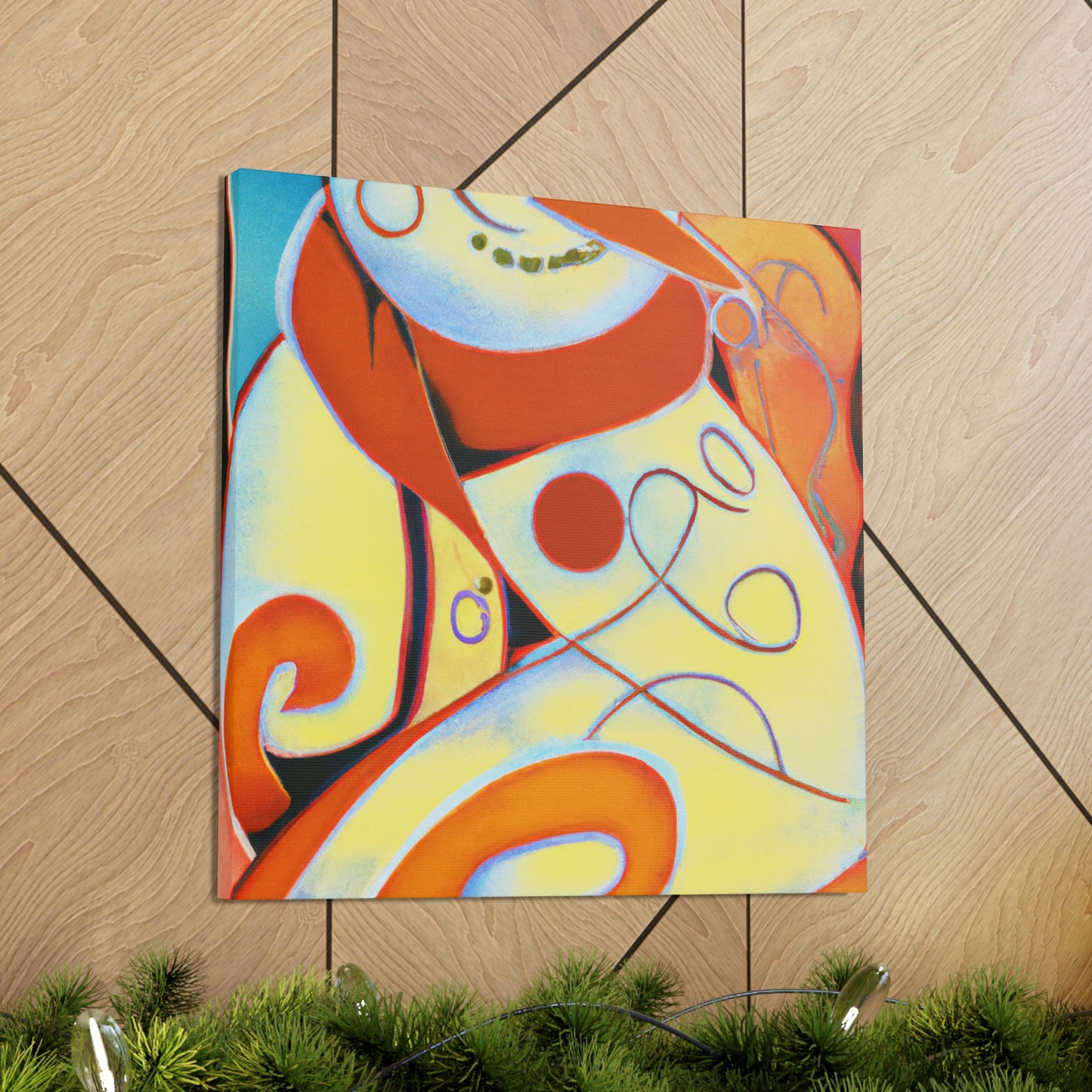 Snowy Art Deco Joy - Canvas