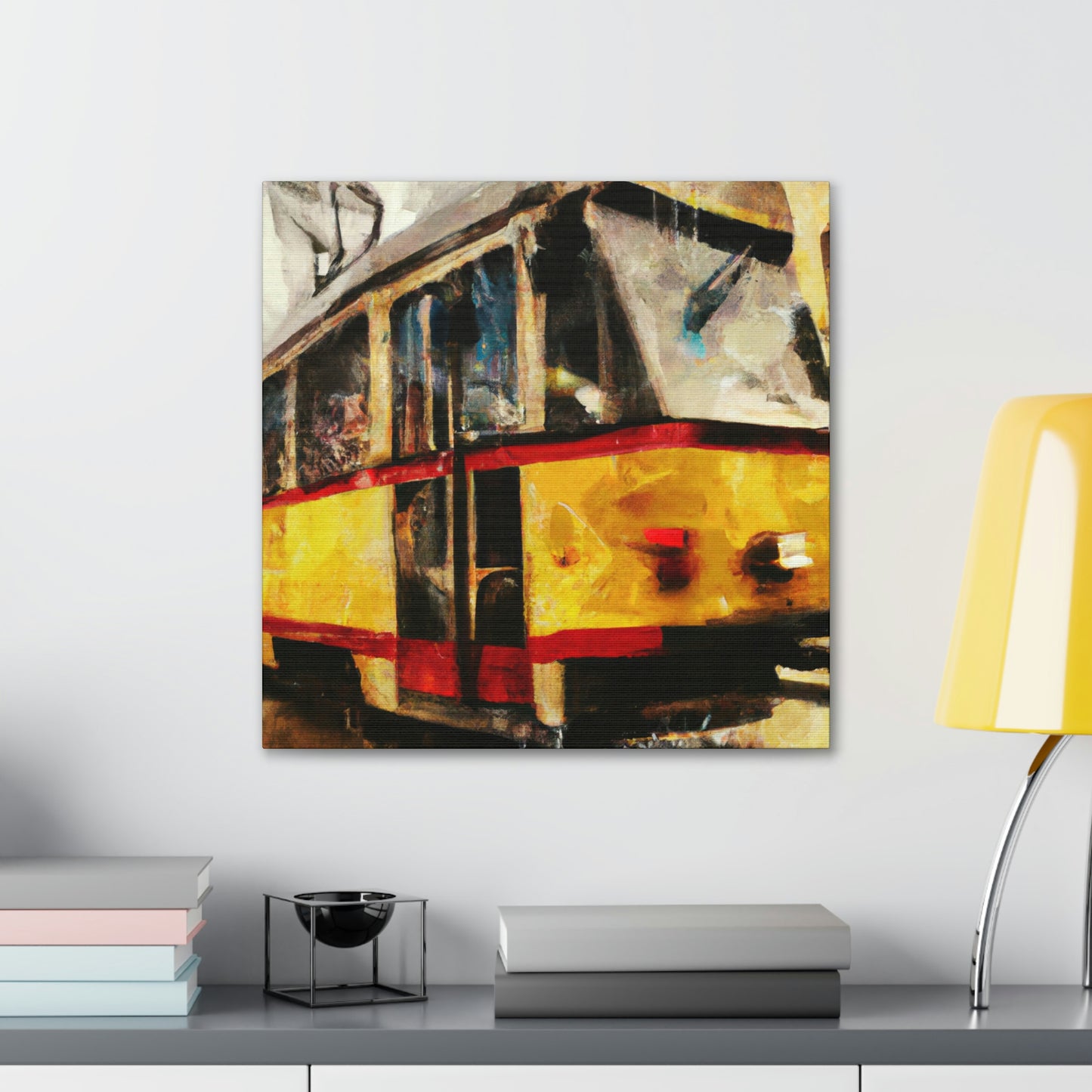 Tram in the Night - Canvas