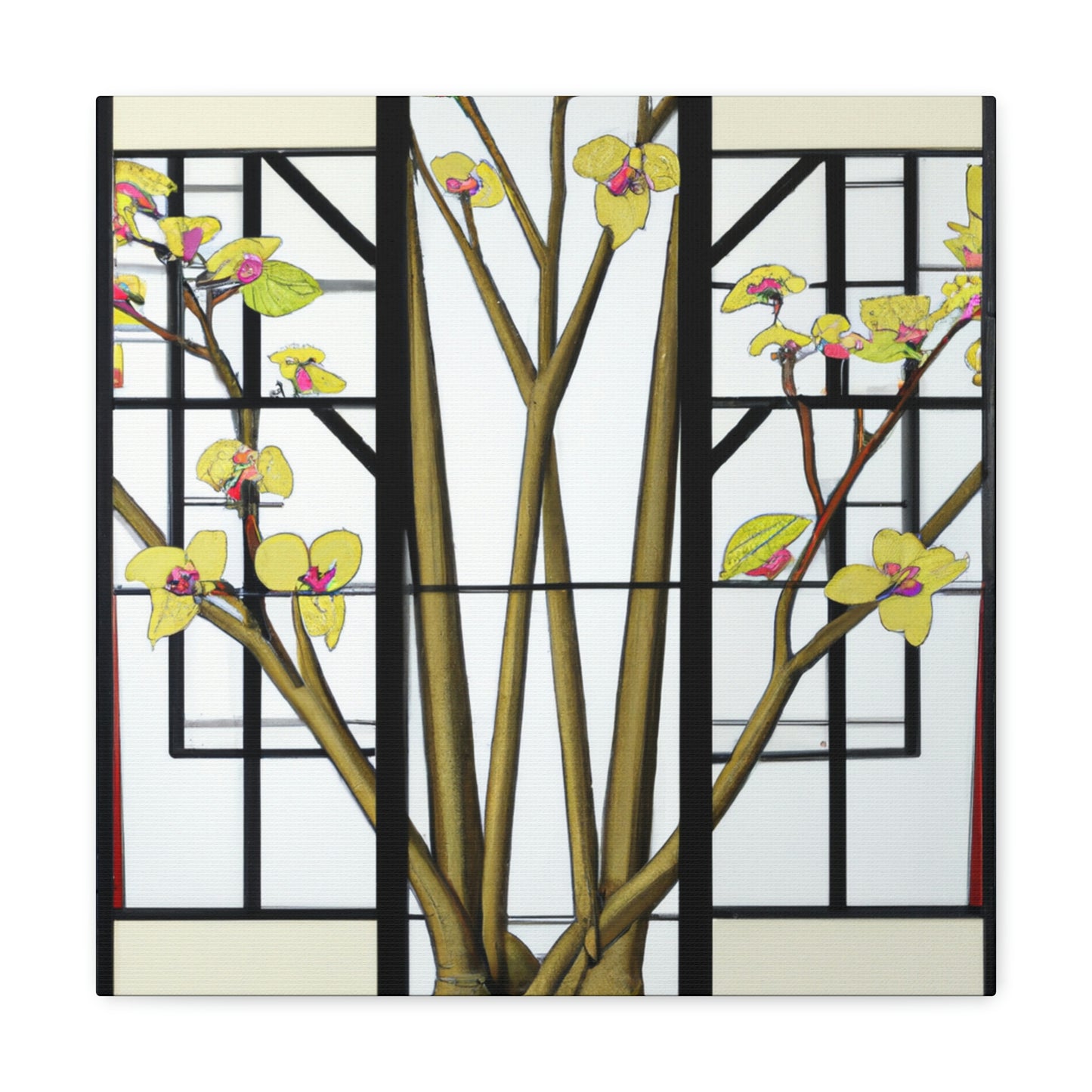 Vibrant Deco Dogwood - Canvas