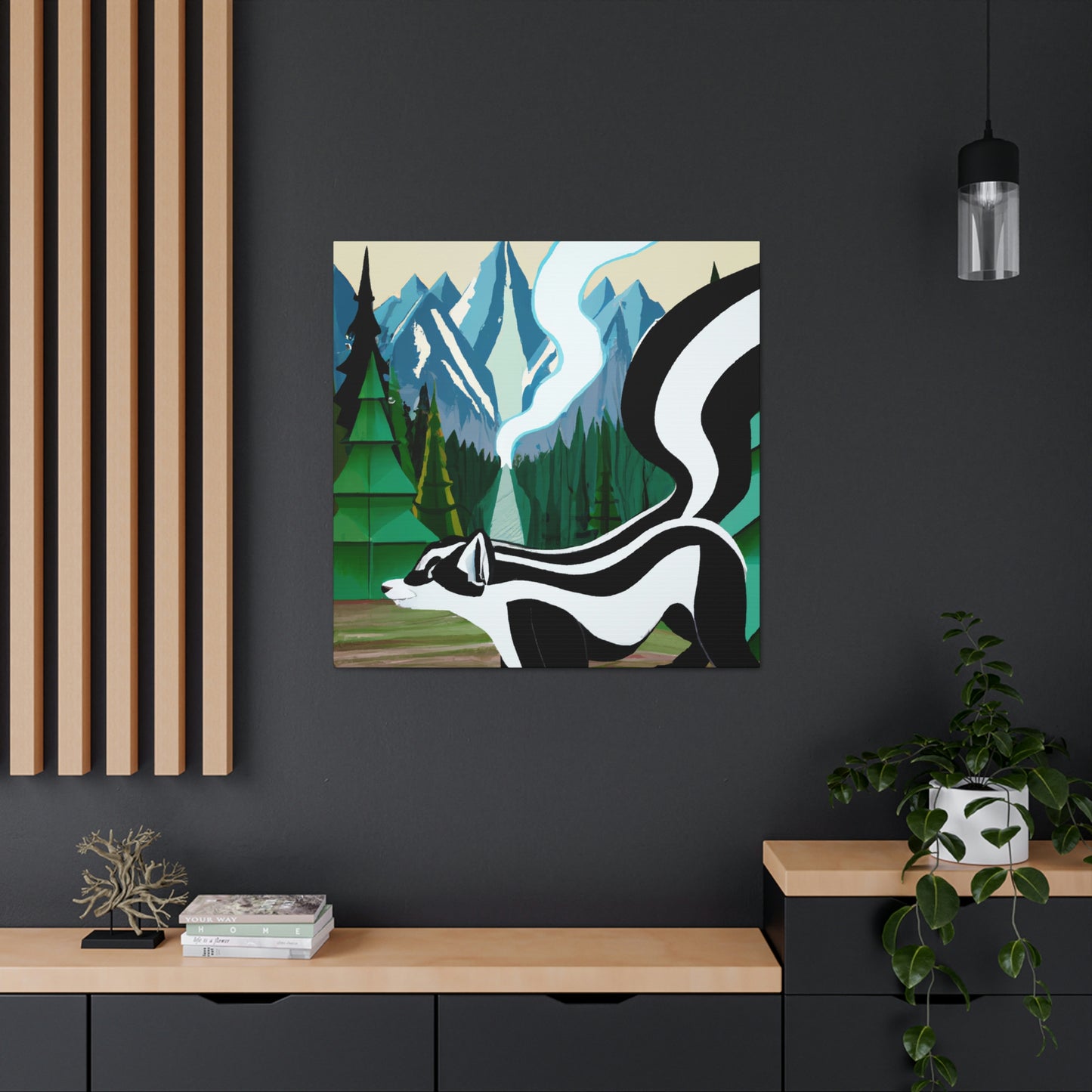 Skunk in Art Deco - Canvas