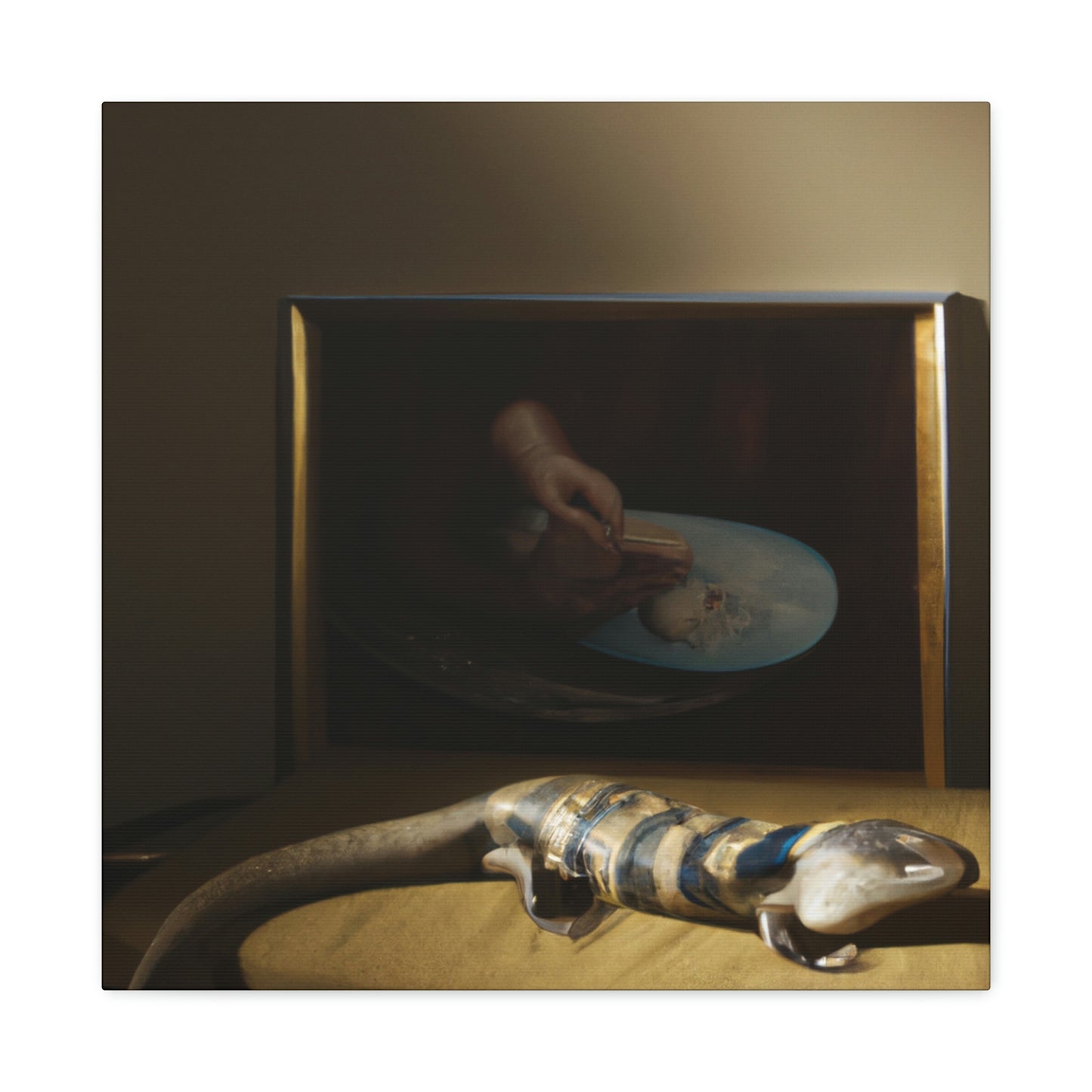 Skink with Blue Tongue - Canvas