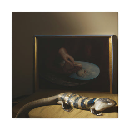 Skink with Blue Tongue - Canvas