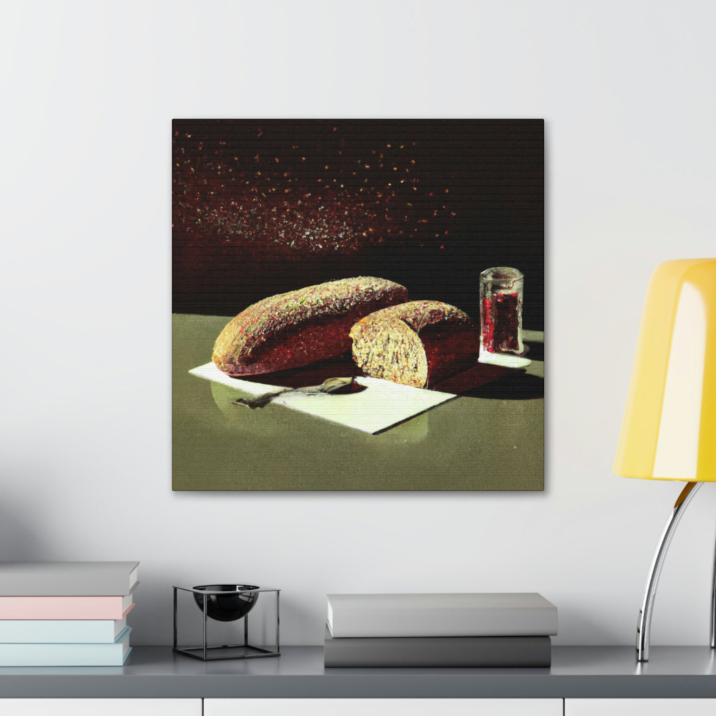 Bread in Pointillism - Canvas