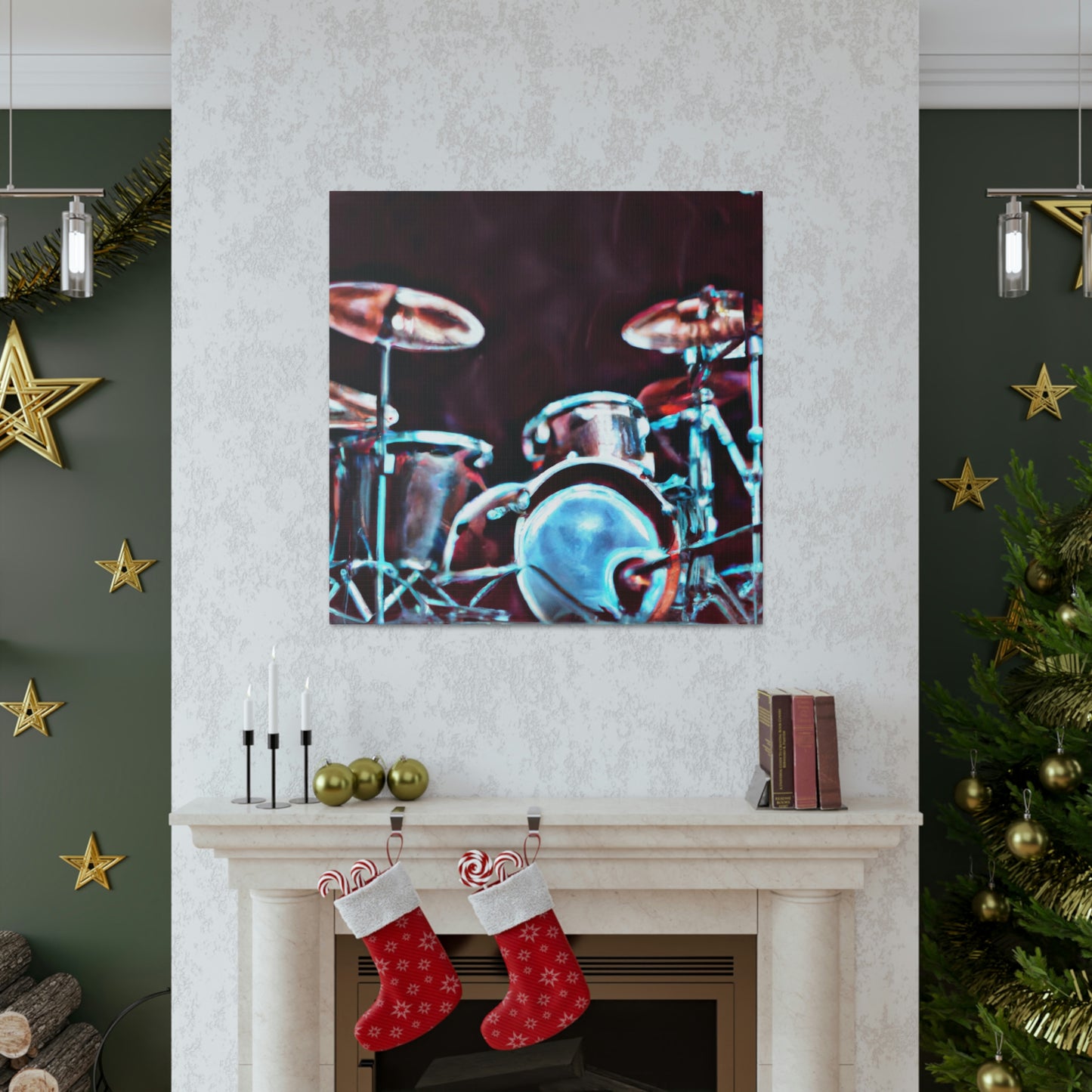 "Rock the Drum Set" - Canvas