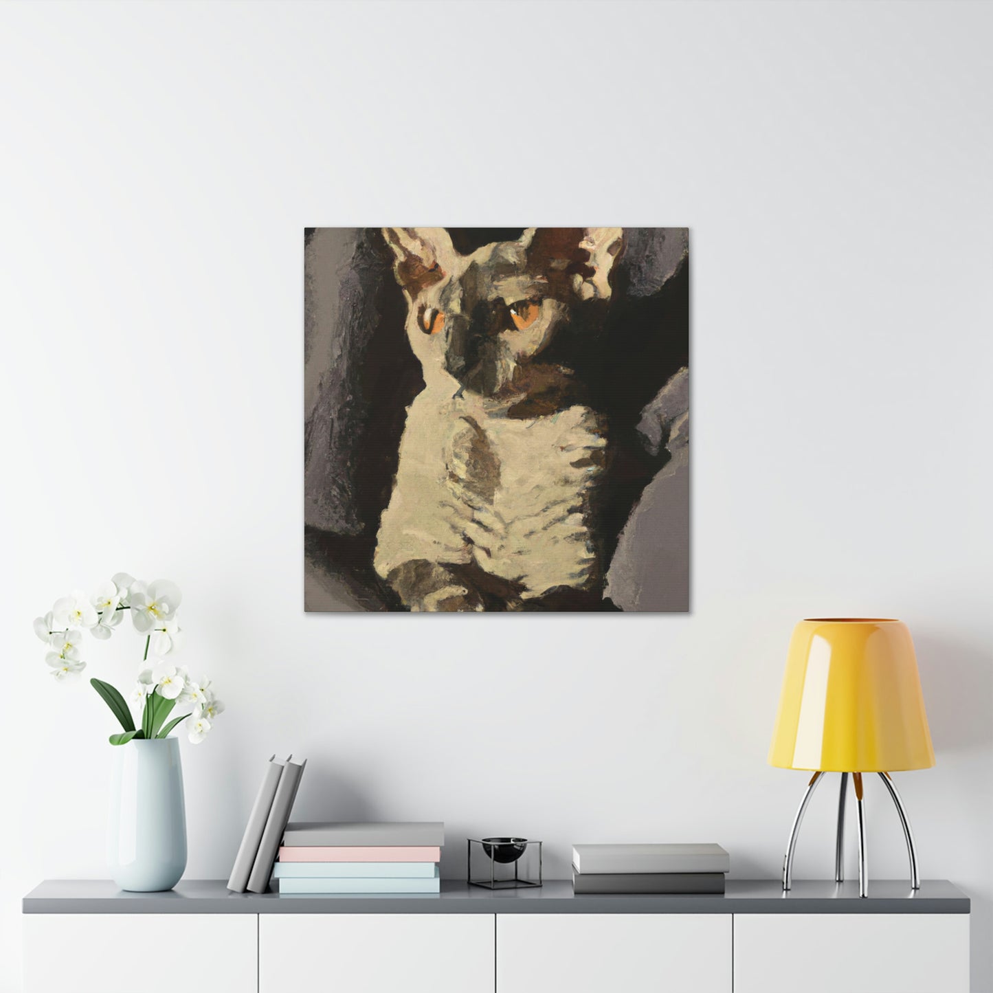 "Devon Rex Dreamscape" - Canvas