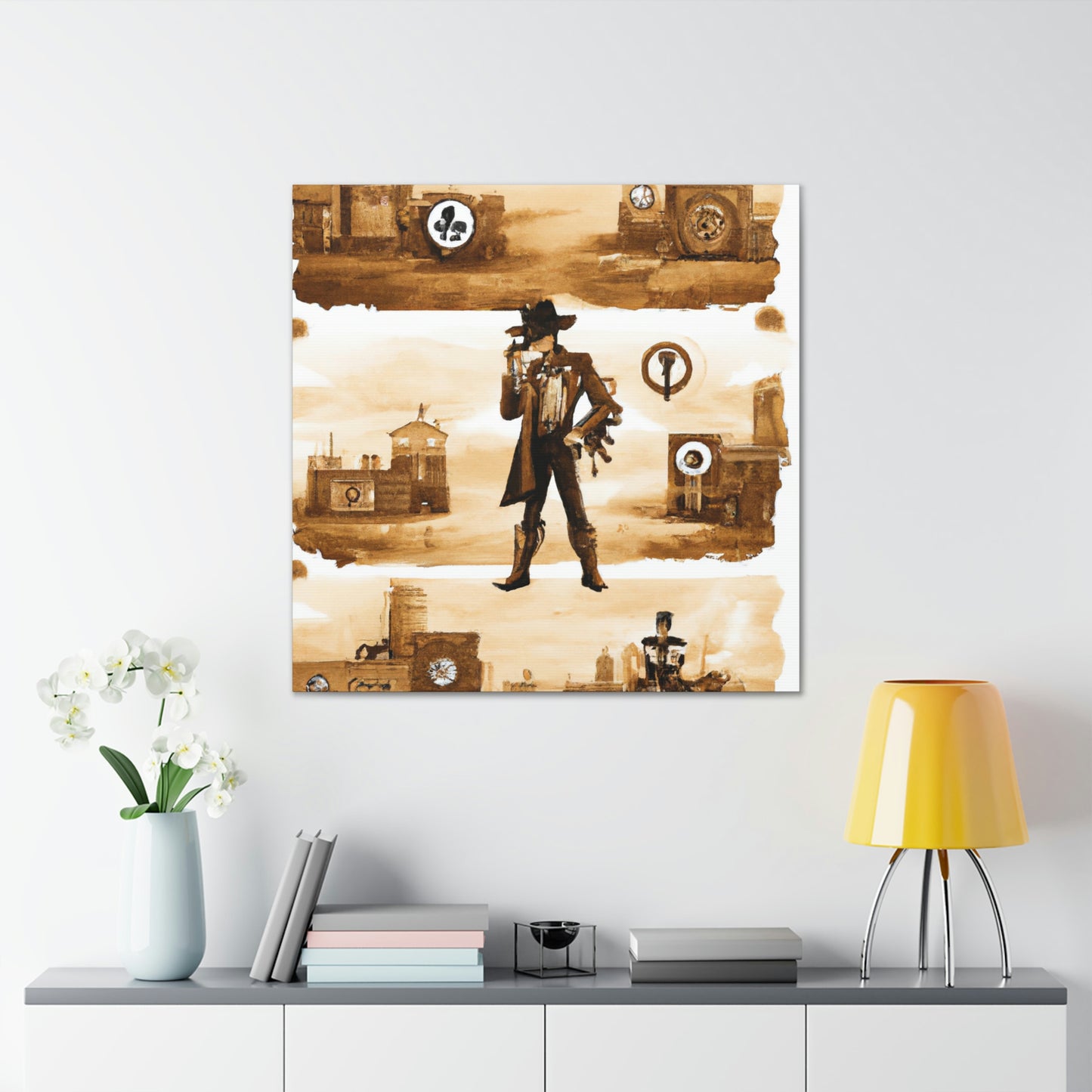 "Steam Town Wild West" - Canvas