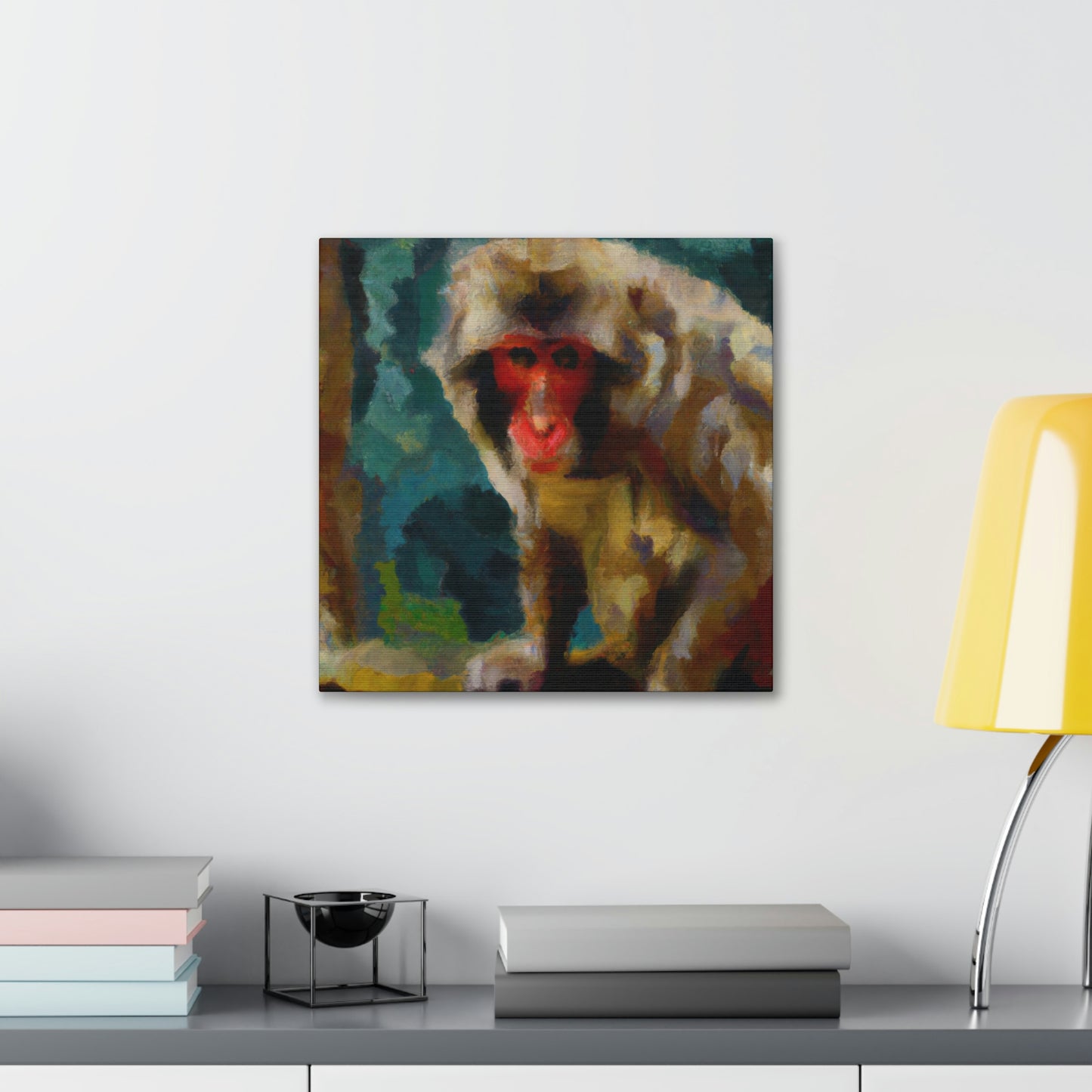 "Macaque in Contemplation" - Canvas