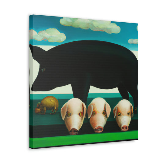 Pigs in Minimalism - Canvas