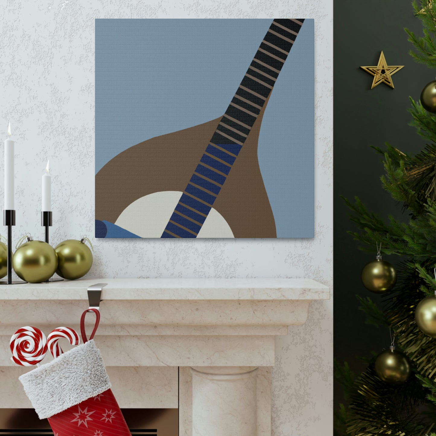 "Mandolin Minimalism Melody" - Canvas