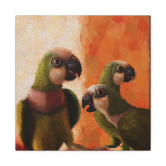 Parrots Take Flight - Canvas