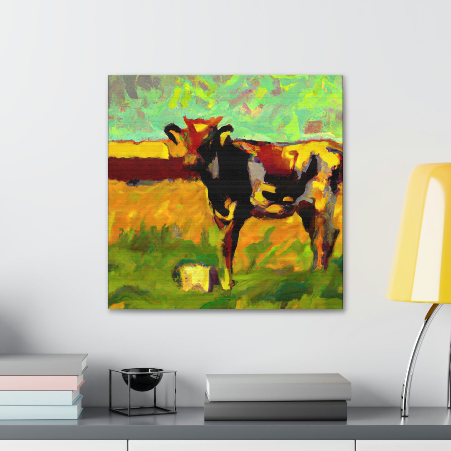 Jersey Cow Expressionism - Canvas