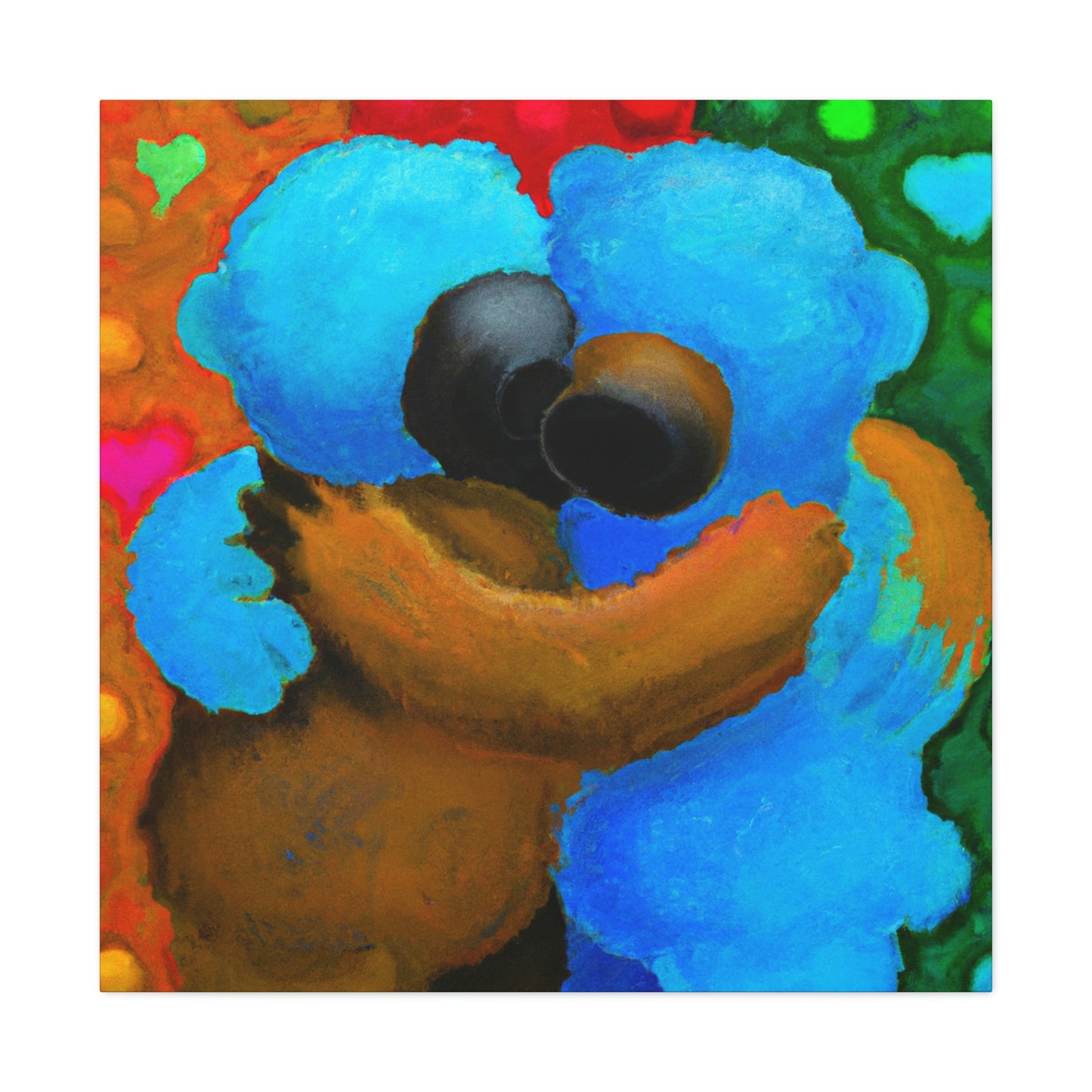 "Love's Embrace Bear Hug" - Canvas