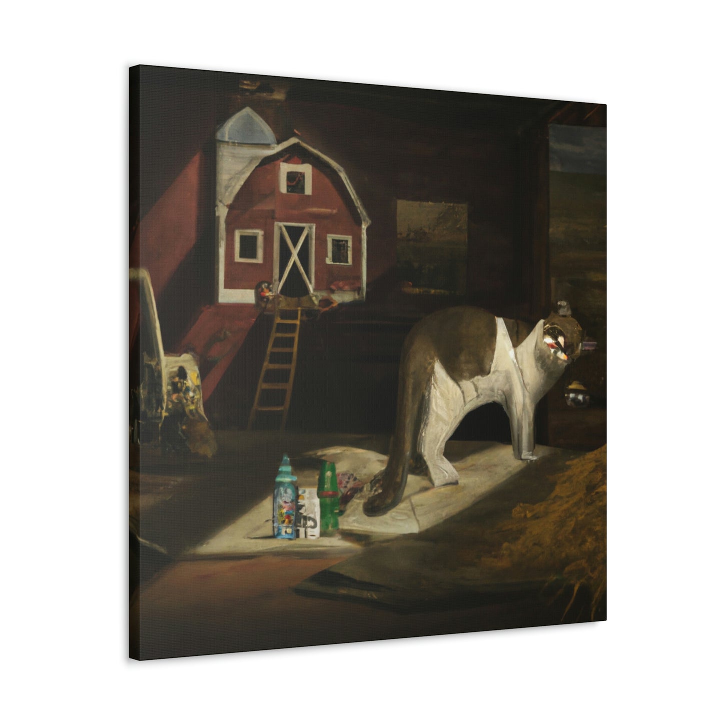 Barn Cat's Dreamscape - Canvas