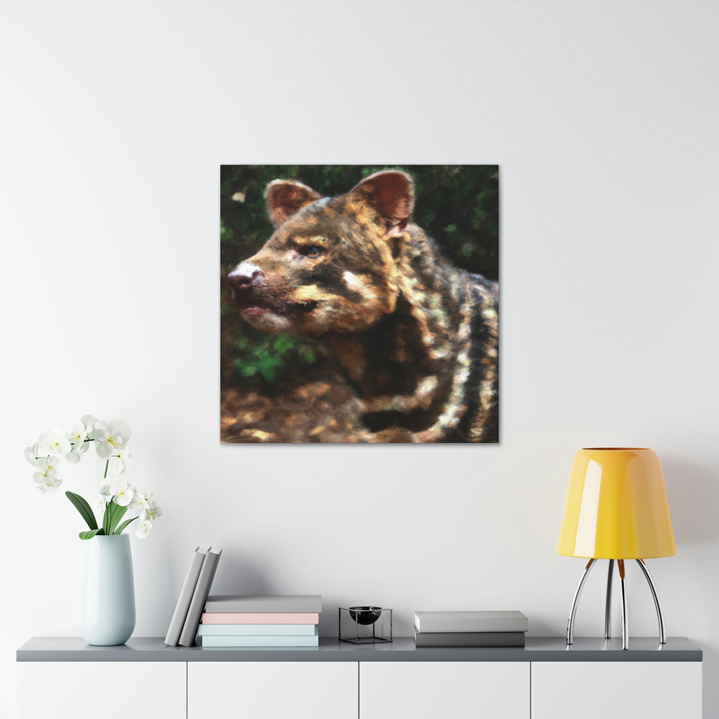 Tasmanian Tiger Pointillism - Canvas