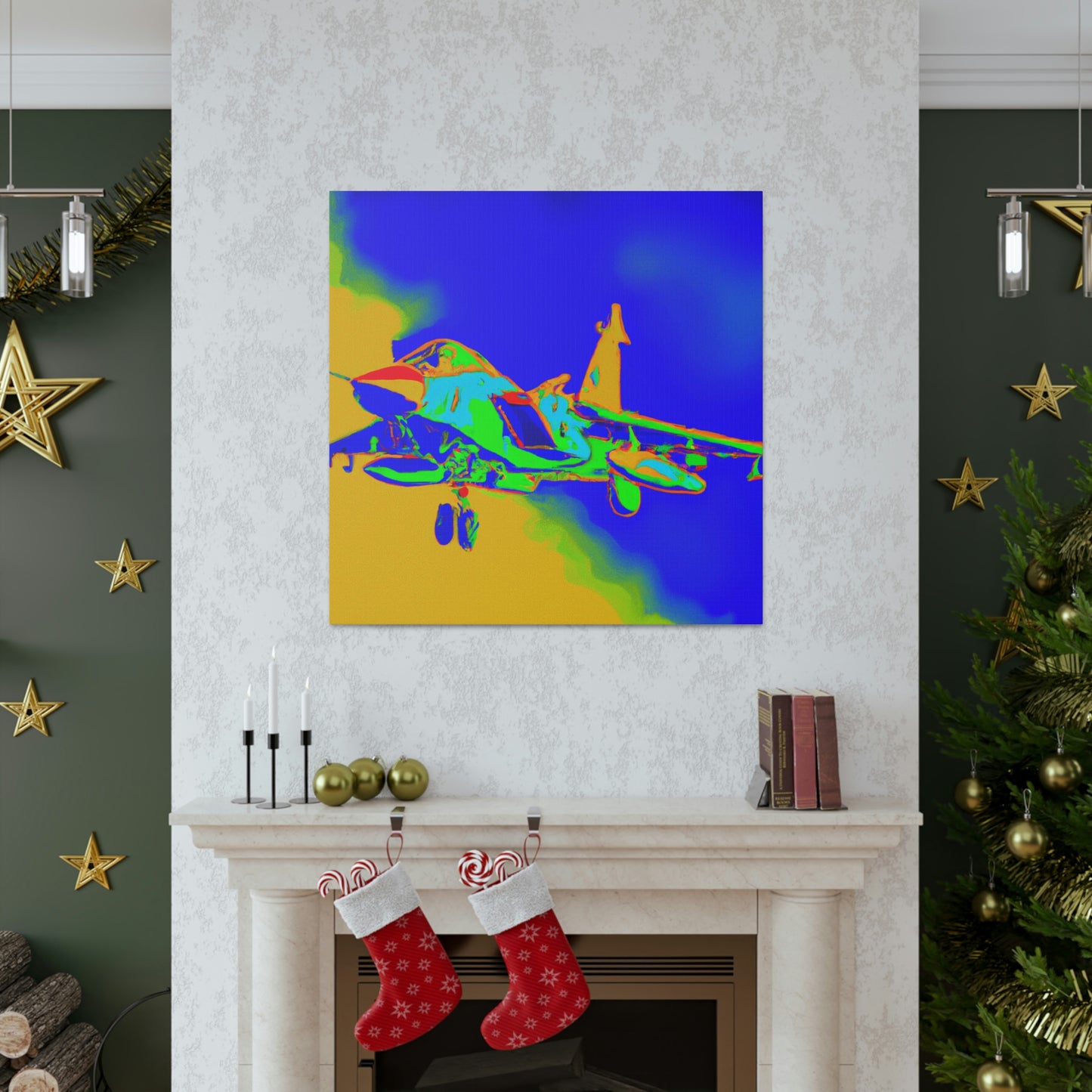 "Supersonic Fauve Fighter" - Canvas