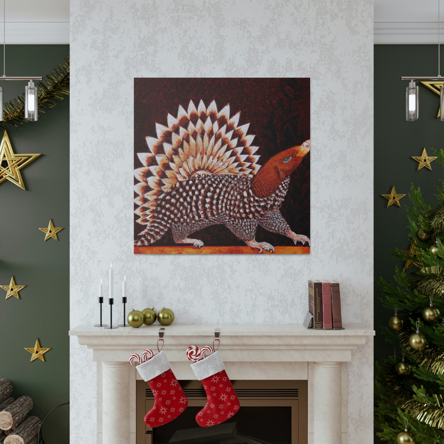 Gleaming Art Deco Pangolin - Canvas