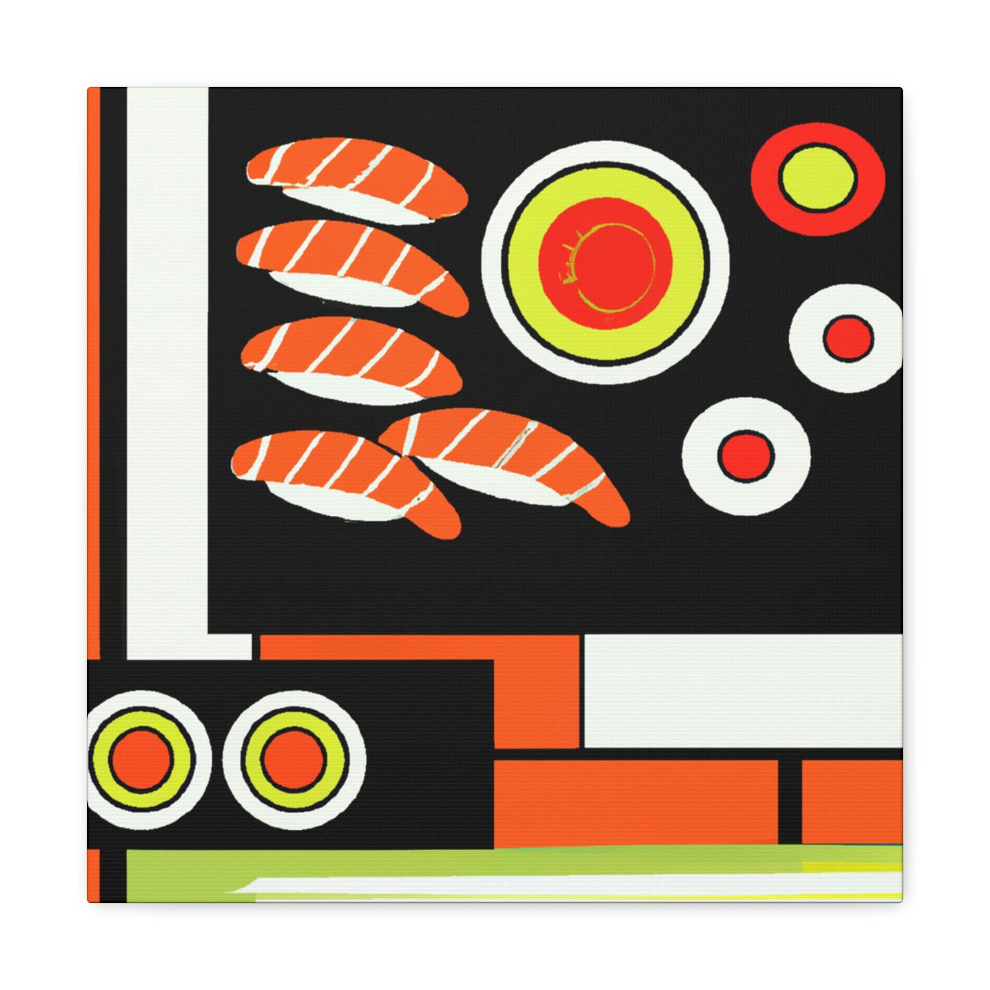 "Delicate Deco Sushi Art" - Canvas