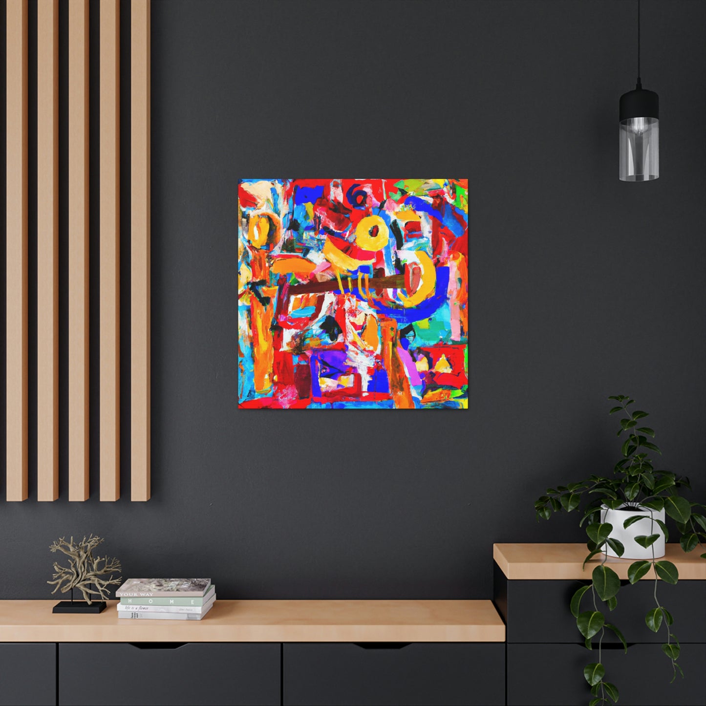 "Flute's Musical Hues" - Canvas