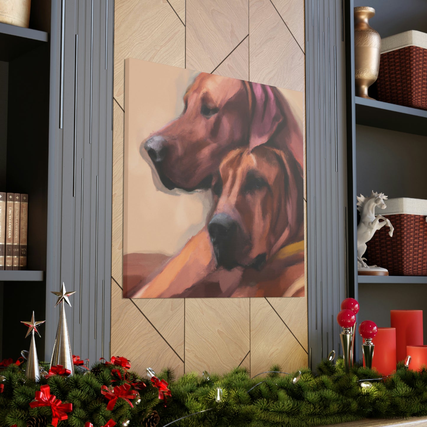 "Radiant Ridgeback Reflection" - Canvas