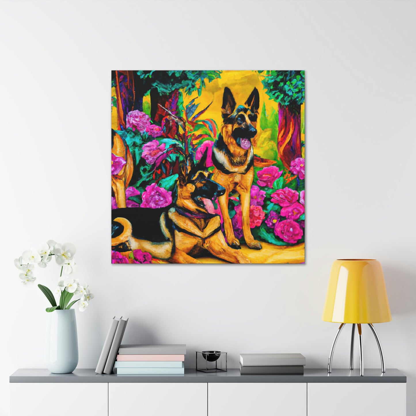 "Guardian Shepherd in Deco" - Canvas