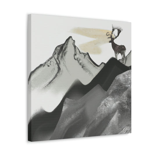 Deer in Abstract Form - Canvas