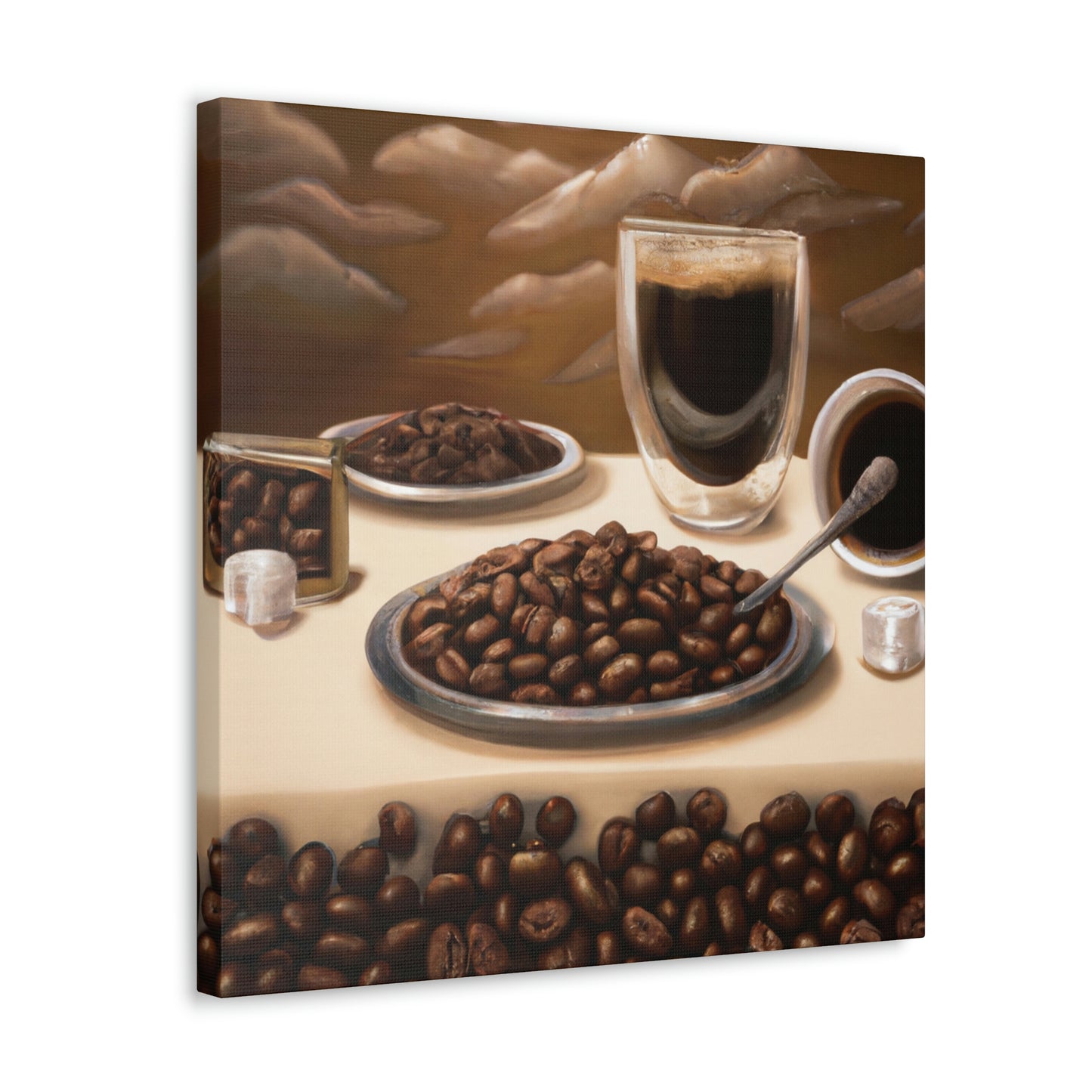 "Caffeine-Infused Bliss" - Canvas