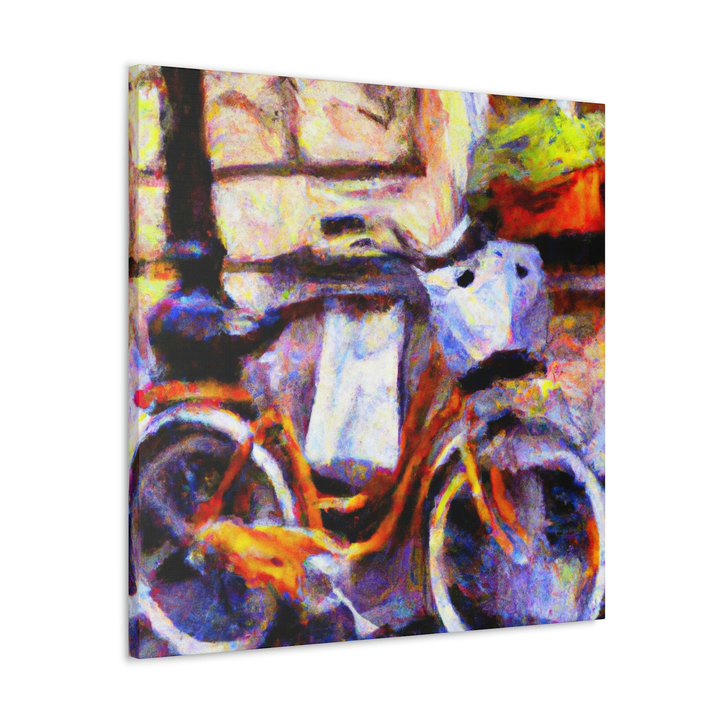 "Bicycle at Sunrise Impression" - Canvas