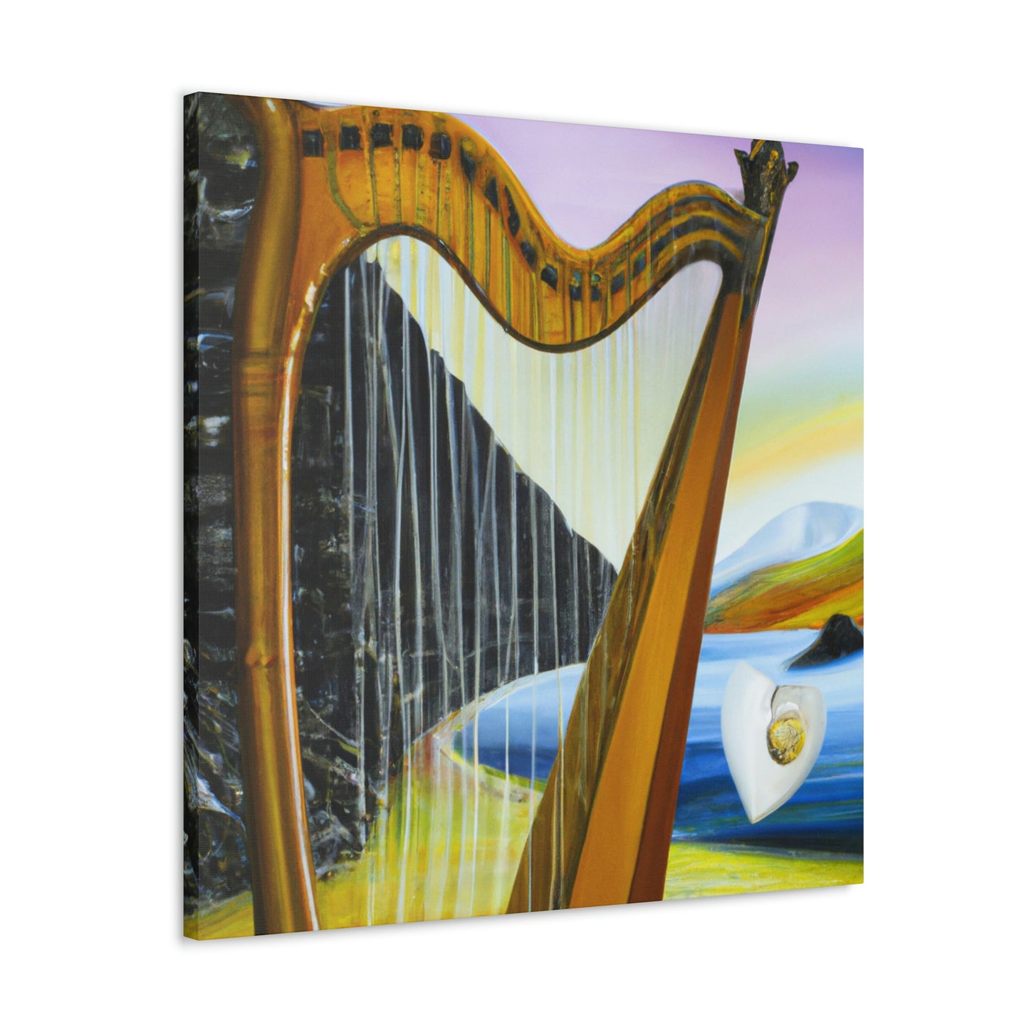 "Harp and Dreamscapes" - Canvas